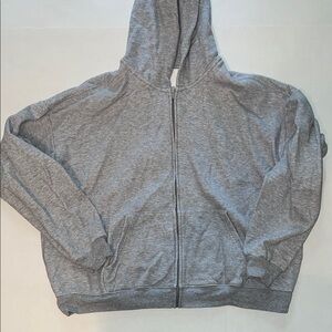 SKIMS Gray Zip-Up Hoodie
